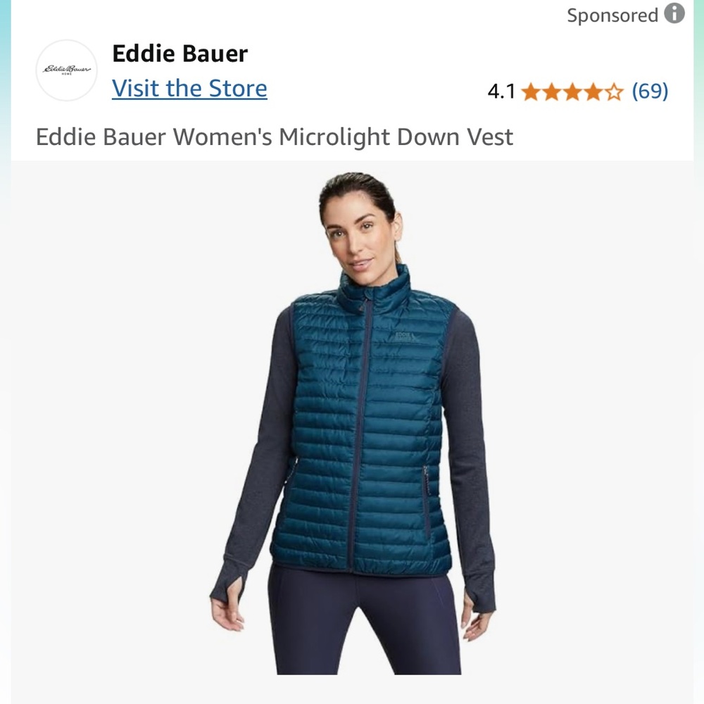 NWT Eddie Bauer Quilted Insulated Vest